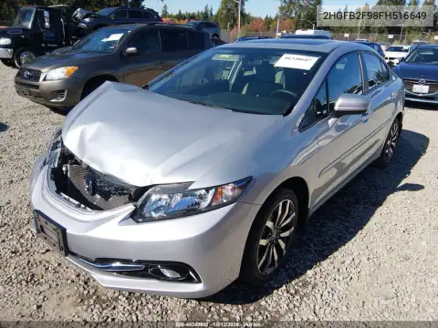 2015 Honda Civic Ex-L VIN 2HGFB2F98FH516649 фото 3