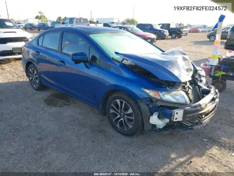 19XFB2F82FE024572 — 2015 Honda Civic, Передняя часть, фото до ремонта