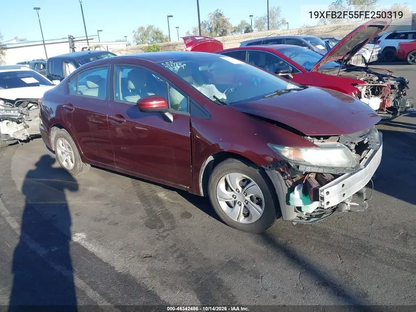 19XFB2F55FE250319 Honda Civic 2015 — повреждение Передняя часть слева, фото до ремонта