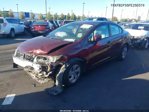 19XFB2F55FE250319 — 2015 Honda Civic, фото 2 с аукциона IAAI, Передняя часть слева