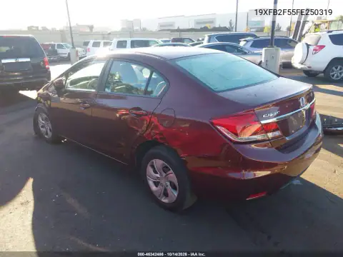 19XFB2F55FE250319 — 2015 Honda Civic, фото 3 с аукциона IAAI, Передняя часть слева