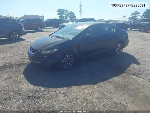 19XFB2F87FE225691 — 2015 Honda Civic, фото 3 с аукциона IAAI, Задняя часть