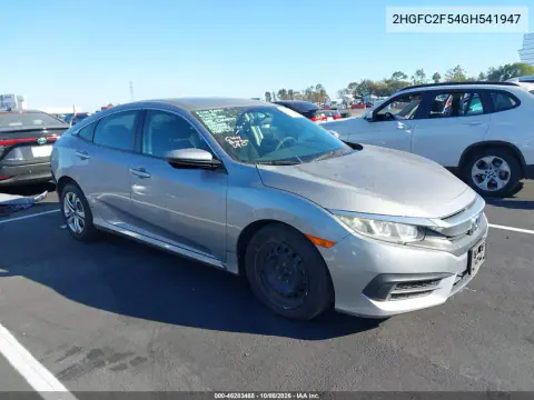 2016 Honda Civic Lx VIN 2HGFC2F54GH541947 фото 2