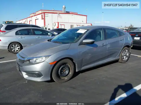 2016 Honda Civic Lx VIN 2HGFC2F54GH541947 фото 3