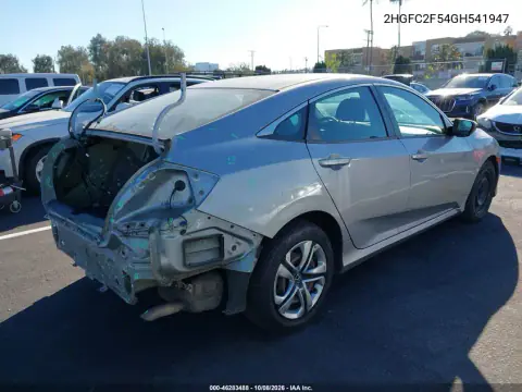 2016 Honda Civic Lx VIN 2HGFC2F54GH541947 фото 5