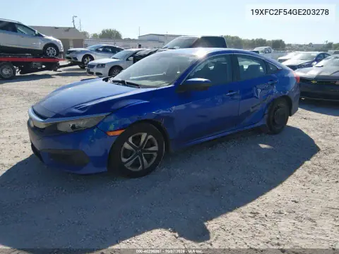2016 Honda Civic Lx VIN 19XFC2F54GE203278 фото 3