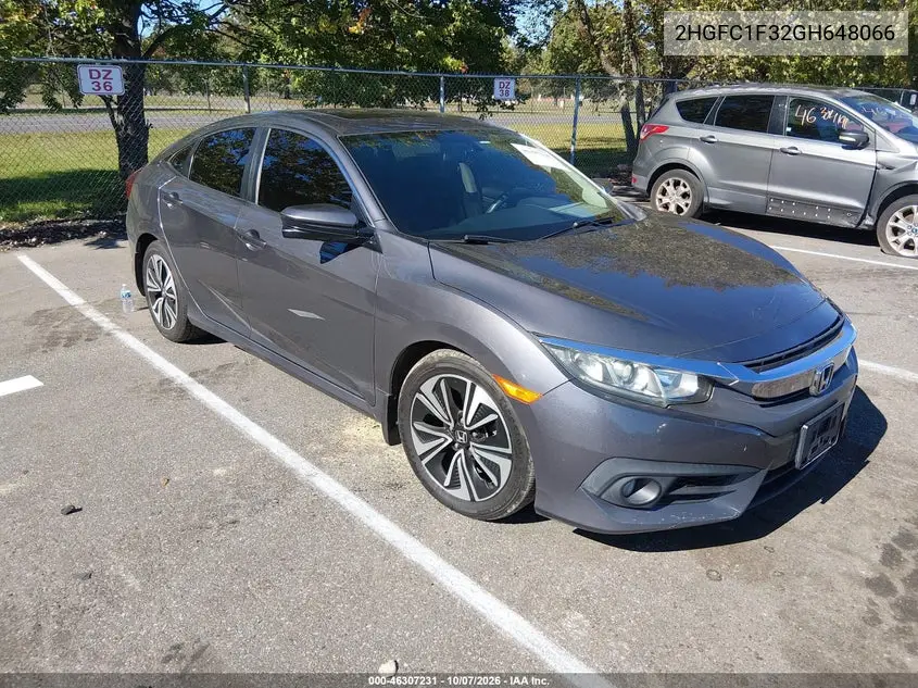 2016 Honda Civic Ex-T VIN 2HGFC1F32GH648066 фото 2