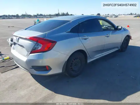 2016 Honda Civic Lx VIN 2HGFC2F54GH574902 фото 5