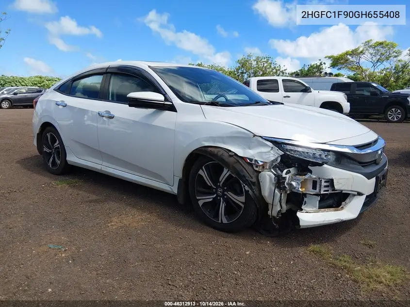 2HGFC1F90GH655408 — 2016 Honda Civic, фото 2 с аукциона IAAI, Передняя часть справа