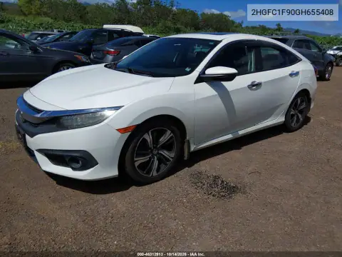2HGFC1F90GH655408 — 2016 Honda Civic, фото 3 с аукциона IAAI, Передняя часть справа