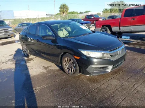 19XFC2F75GE090443 — 2016 Honda Civic, Передний левый, фото до ремонта