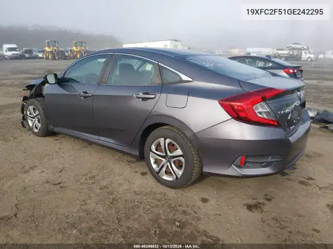 2016 Honda Civic Lx VIN 19XFC2F51GE242295 фото 4
