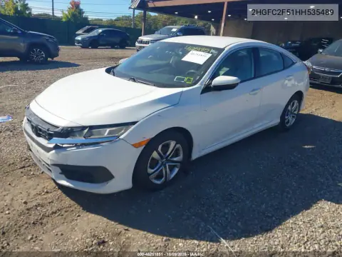 2017 Honda Civic Lx VIN 2HGFC2F51HH535489 фото 3