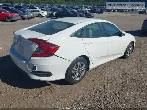 2017 Honda Civic Lx VIN 2HGFC2F51HH535489 фото 5