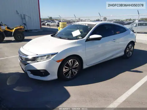 2017 Honda Civic Ex-T VIN 2HGFC3B36HH350378 фото 3