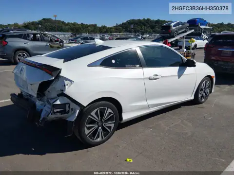 2017 Honda Civic Ex-T VIN 2HGFC3B36HH350378 фото 5