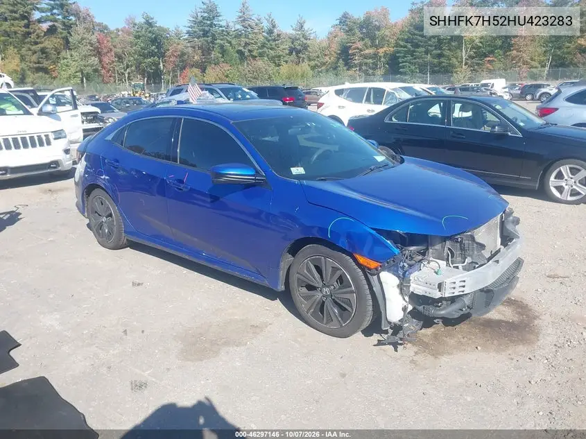 2017 Honda Civic Ex VIN SHHFK7H52HU423283 фото 2