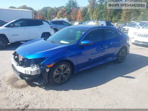 2017 Honda Civic Ex VIN SHHFK7H52HU423283 фото 3