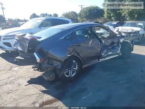 2017 Honda Civic Lx VIN 2HGFC2F50HH503424 фото 5