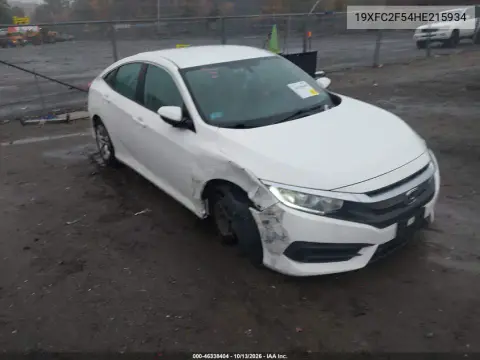 19XFC2F54HE215934 — 2017 Honda Civic, Передняя часть, фото до ремонта