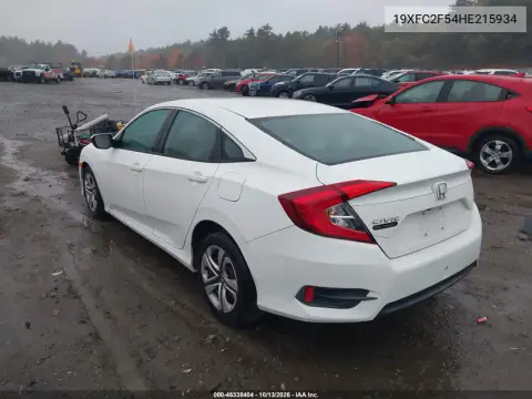 2017 Honda Civic Lx VIN 19XFC2F54HE215934 фото 4