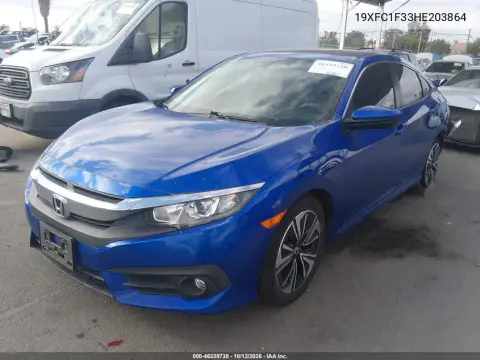 2017 Honda Civic Ex-T VIN 19XFC1F33HE203864 фото 3