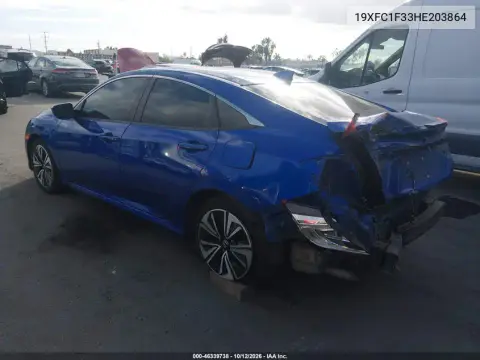 2017 Honda Civic Ex-T VIN 19XFC1F33HE203864 фото 4