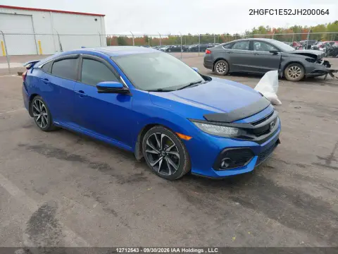 2018 Honda Civic Si Si VIN 2HGFC1E52JH200064 фото 2