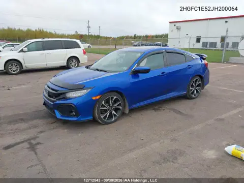 2018 Honda Civic Si Si VIN 2HGFC1E52JH200064 фото 3