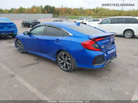 2018 Honda Civic Si Si VIN 2HGFC1E52JH200064 фото 4
