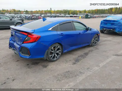 2018 Honda Civic Si Si VIN 2HGFC1E52JH200064 фото 5