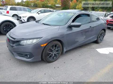 2018 Honda Civic Ex-T VIN 2HGFC3A33JH451241 фото 2
