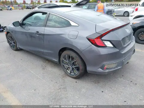 2018 Honda Civic Ex-T VIN 2HGFC3A33JH451241 фото 3