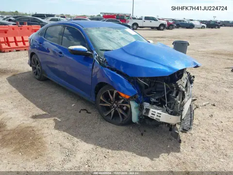 2018 Honda Civic Sport VIN SHHFK7H41JU224724 фото 1