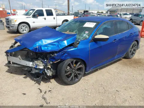 2018 Honda Civic Sport VIN SHHFK7H41JU224724 фото 2
