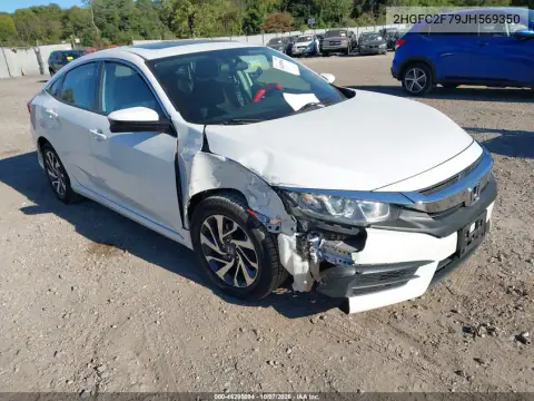 2018 Honda Civic Ex VIN 2HGFC2F79JH569350 фото 2
