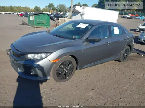 2018 Honda Civic Ex-L VIN SHHFK7H7XJU427928 фото 3