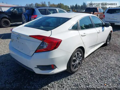 2018 Honda Civic Lx VIN 2HGFC2F59JH548853 фото 5