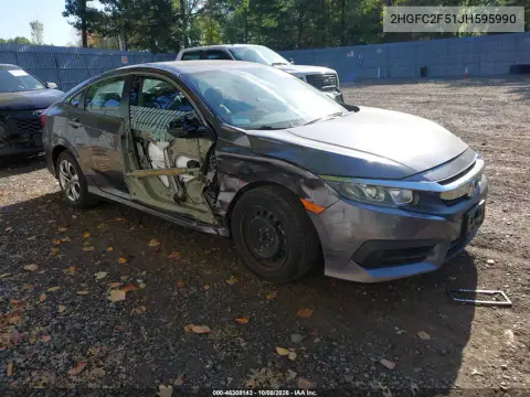 2018 Honda Civic Lx VIN 2HGFC2F51JH595990 фото 2