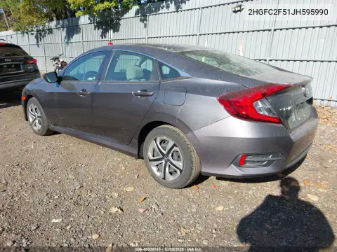 2018 Honda Civic Lx VIN 2HGFC2F51JH595990 фото 4
