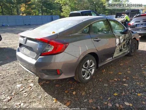 2018 Honda Civic Lx VIN 2HGFC2F51JH595990 фото 5