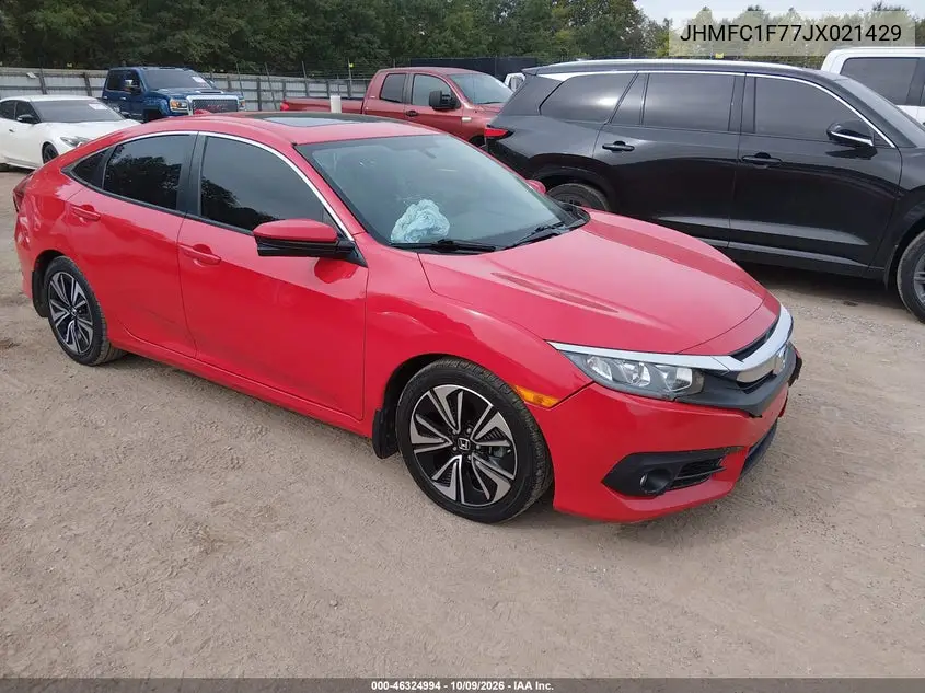 2018 Honda Civic Ex-L VIN JHMFC1F77JX021429 фото 2