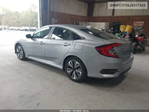 2018 Honda Civic Ex-T VIN JHMFC1F36JX017563 фото 3