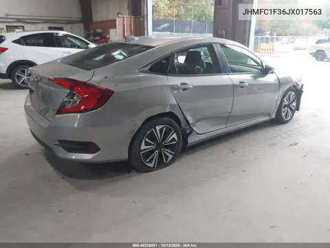 2018 Honda Civic Ex-T VIN JHMFC1F36JX017563 фото 4