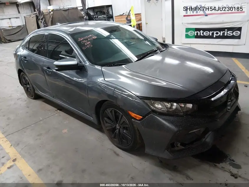 2018 Honda Civic Ex VIN SHHFK7H54JU230185 фото 2