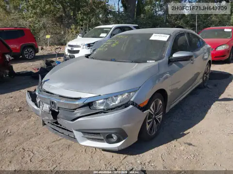 2HGFC1F71JH643709 — 2018 Honda Civic, фото 3 с аукциона IAAI, Передняя часть