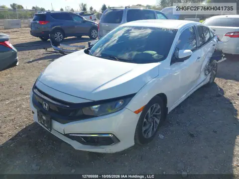 2019 Honda Civic VIN 2HGFC2F76KH041735 фото 2