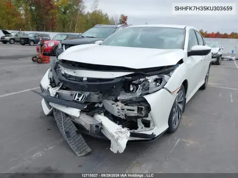 2019 Honda Civic Lx VIN SHHFK7H35KU303659 фото 2