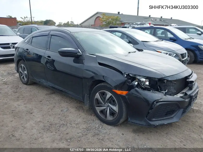 2019 Honda Civic Hatchback VIN SHHFK7H34KU303300 фото 1