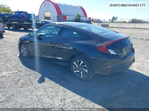 2019 Honda Civic Lx VIN 2HGFC4B61KH401177 фото 4